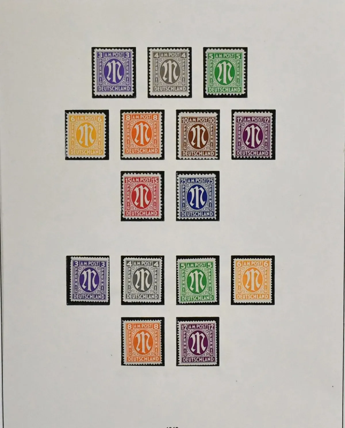 Bizone, collection postfr. à partir du n° 1/35, avec n° 36/51I/II incl. n° 49I éventuellement en couleur b (Mi. couleur la moins chère déjà 153,-), Bauten avec n° 87/97eg (Mi. 690,-), Bl.…