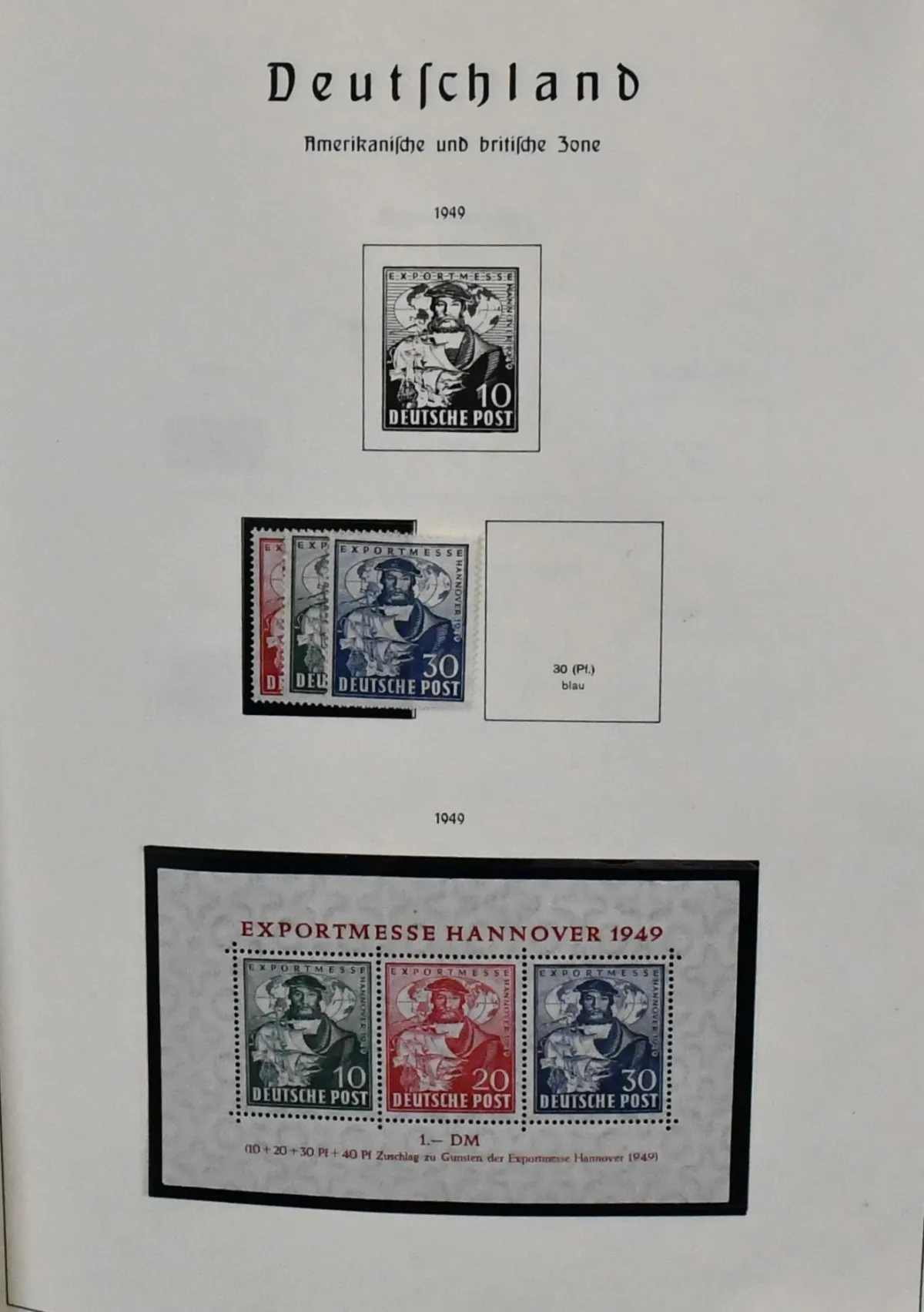 Germany, 1949-1984, mint collection in Leuchtturm pre-printed album, apparently complete except the 6 pf. Posthorn with all key items, e.g. no. 111, 112 with PF VII, 113-22, Posthorn set with the high values (counted only as unused), Marienkirche uniformly from the upper left sheet corner (unfolded), all welfare sets, Heuss I etc., also some Bizone, among others with Bl. 1 mint, a solid collection with high cat. value