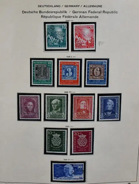 Bund, 1949/1987, kpl. Slg., entweder postfrisch oder gestempelt, u.a. mit Nr. 113/15, 117/22, 139/46, 156/59, 171/76, je postfr., Nr. 112 mit PF VII (Mi.…