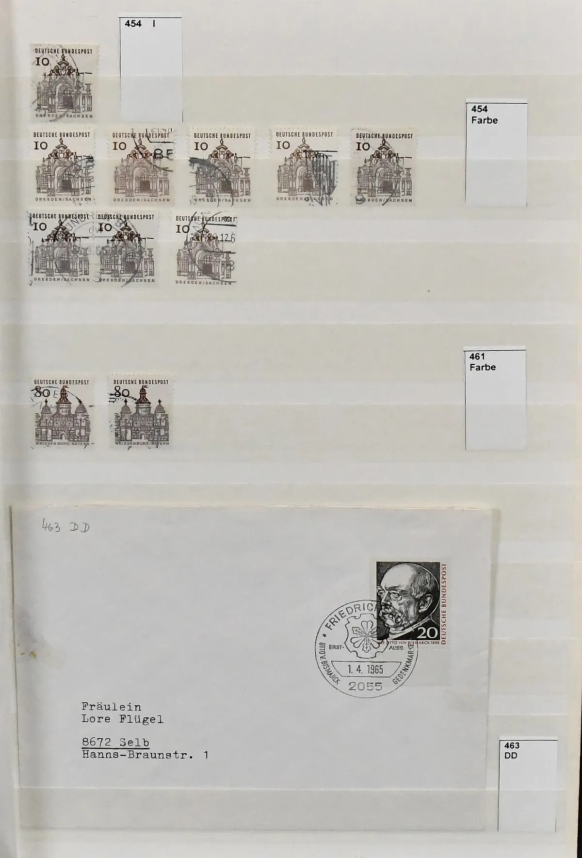 Federal Republic, 1964-1976, exclusively used specialized collection, only special features, including plate flaws with no. 454I, 540I, 603I, 655I/II, 673I, 694I, 696I,…