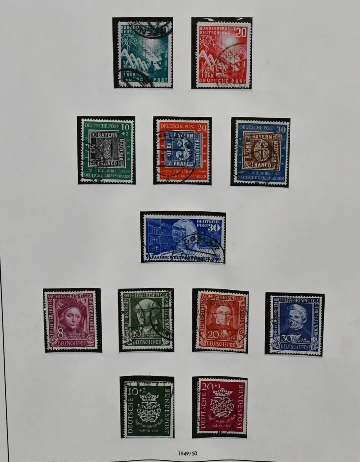 Germany, 1949-1989, complete collection in three SAFE pre-printed albums, initially cancelled, from 1956 mint, including all key items such as no. 111-12, 113-15, 116, 117-19, etc.