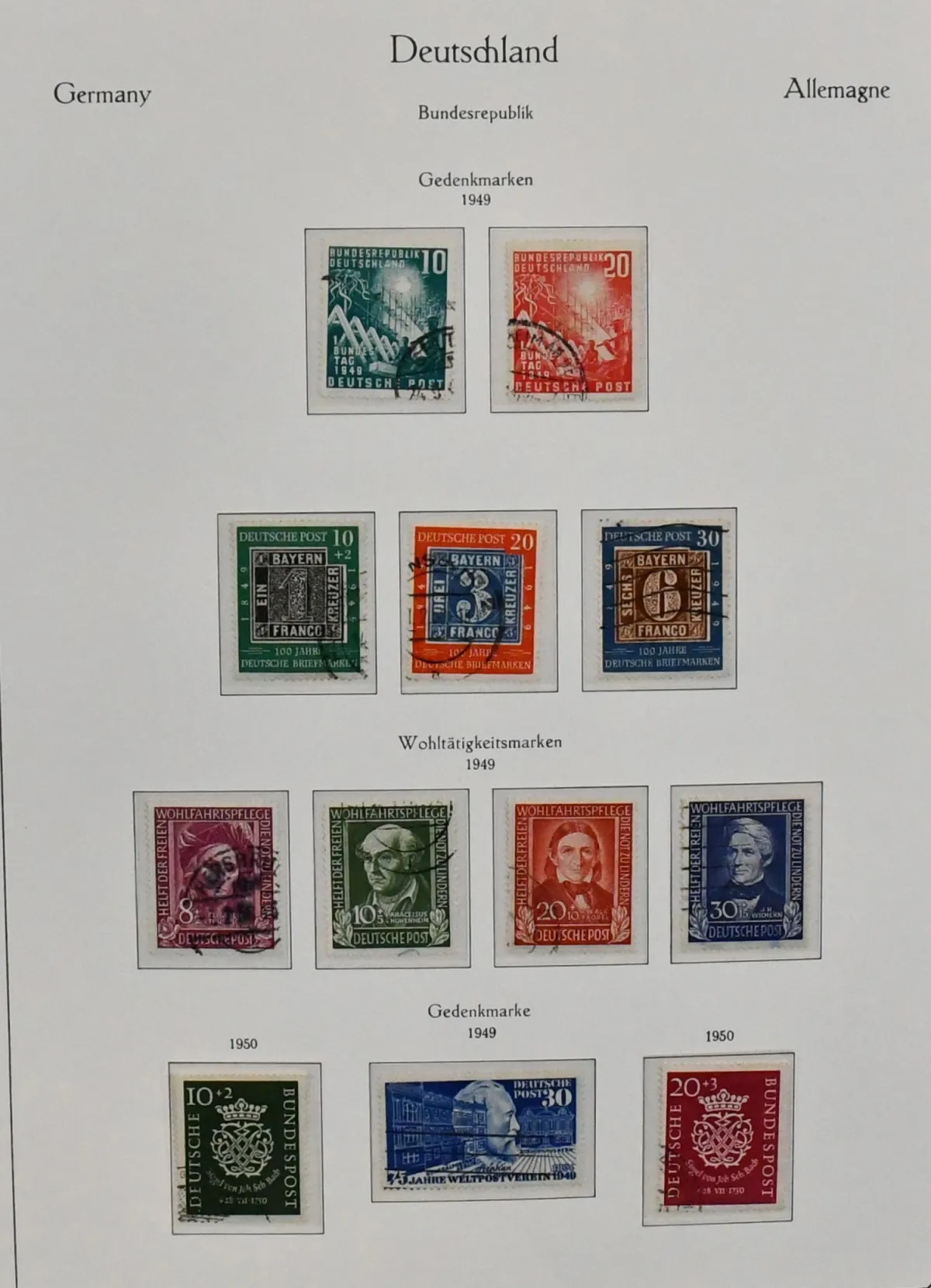 SRN, 1949/1979, razítkovaná sbírka kompletní od č. 111/12 v hlavních číslech (bez č. 146) v silném předtištěném albu KABE. Mi. cca 2400,-