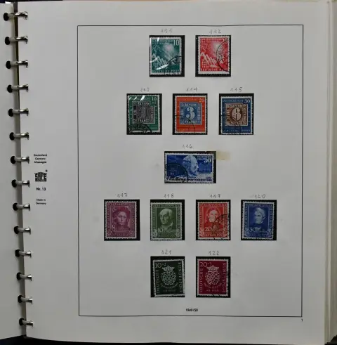 SRN, 1949-1980, kompletní použitá sbírka se všemi začátky (bez Heuss lumo č. 259/60), jinak se všemi lepšími hodnotami, ve dvou albech Lindner. Mi. 2800,-