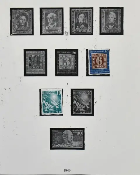 SRN, 1949/1980, čistá sbírka poštovní od nr. 111, s nr. 115, 139/40, 151/59, 177/96 atd., od 1955-1980 kompletní, ve dvou předtiskových albech Lindner. Mi. 2500,- plus alba