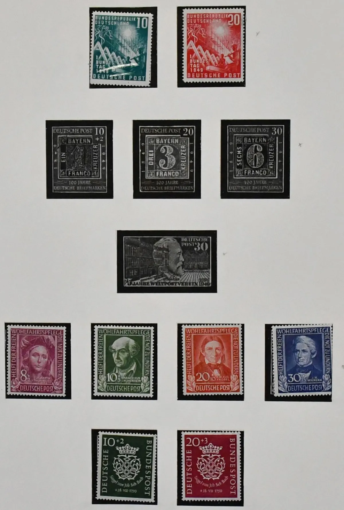 Germany, 1949/1991, mint never hinged collection with among others no. 117/22, 139/46, from 1953-1991, only without no. 189, but with Heuss Lumogen and lying watermark, complete. Mi. 3800,-