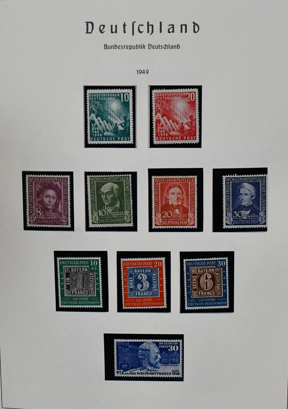 Germany, 1949/1980, complete mint/used collection except no. 136 and 138, from no. 111/16, in Leuchtturm pre-printed album. Includes all welfare sets from 1949 complete used, no. 121/22 used, Posthorn 2/60 and 80 pf. mostly mint, no. 139/42, Heuss etc.