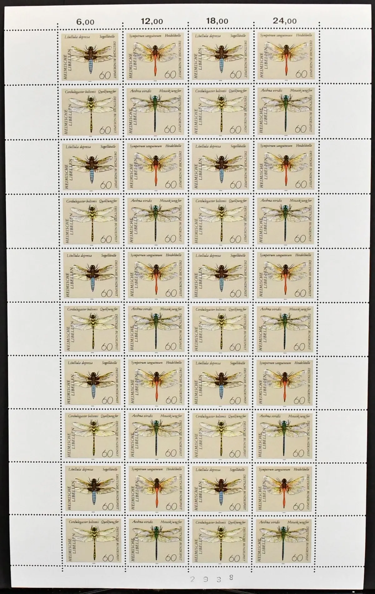 Germany, mint lot of composite sheets of commemorative stamps, including no. 1255/56 (Mi. 180,-), 1537, as well as six times no. 1546/49 (Mi. 660,-)