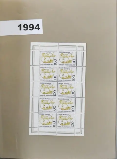 Germany, mint collection of sheets of ten, complete from 1994 to end of 1996. Mi. 2500,-