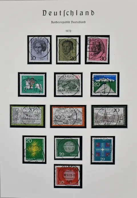 Bundesrepublik, 1970-72, Spezialsammlung mit zahlreichen losen Marken und alleine 146 Belegen, alle mit "Bielefeld"-Stempeln (viele Luxusbriefstücke), dabei…
