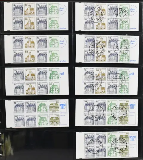 Bund, Partie von 82 Markenheftchen ex MH 22/40, im SAFE-Ringbinder. Dabei gutes MH 40 per drei. Mi. 1100,-