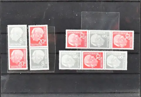 Bund, 1958, Partie Heuss-Zusammendrucke S49 bis 52YII kpl. postfrisch, Mi. 350,-