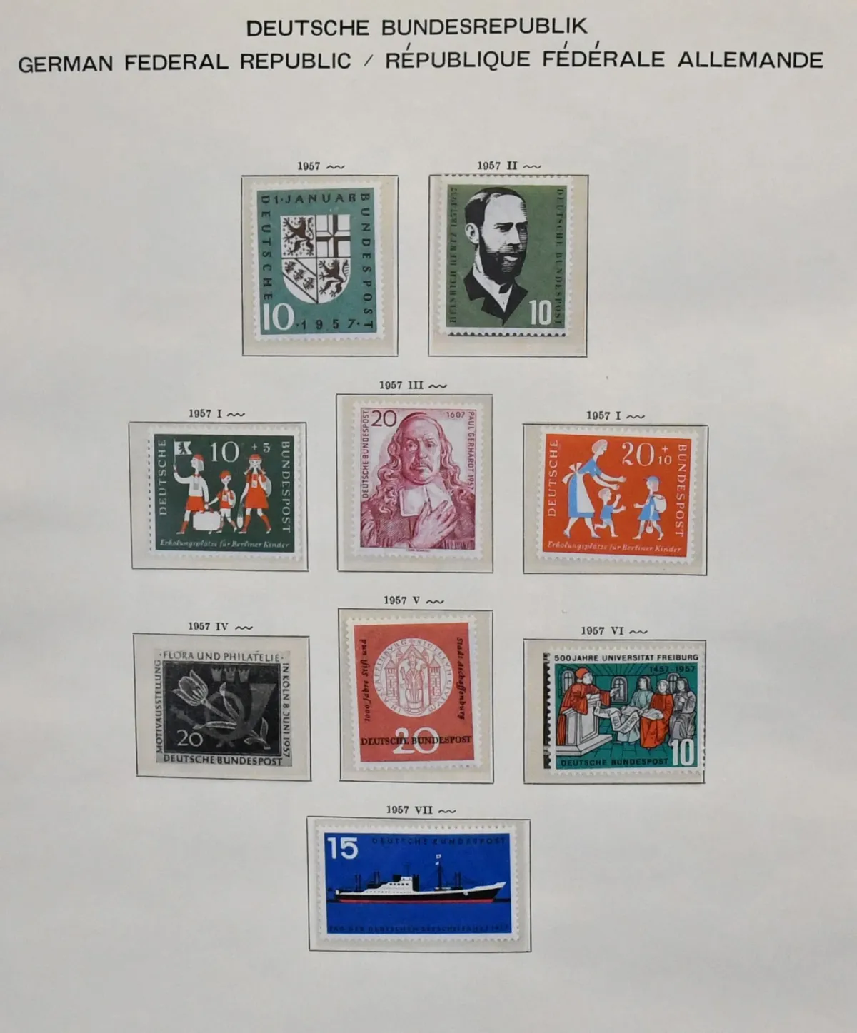 RFA, 1958/1995, collection complète neuf sur feuilles Schaubek. Mi. 2400,-