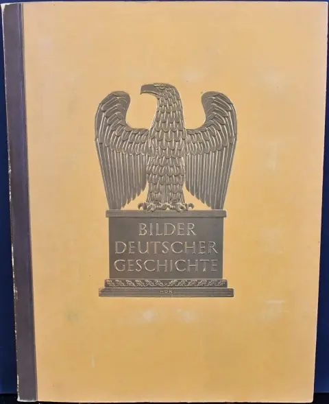 "Bilder Deutscher Geschichte", kompletny album w dobrym stanie, wyd. Cigaretten-Bilderdienst Hamburg (Werk 12) z 1936