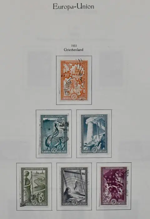 Unia Europejska, CEPT, kolekcja kasowana z wydaniem wspólnym 1956/1990 kompletna, towarzyszące 1959/1990 kompletne w głównych numerach, w tym cięte...