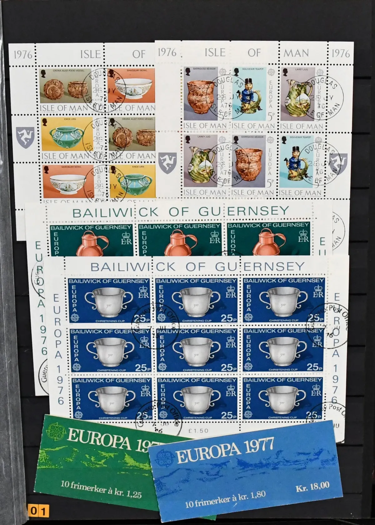Europa-Union, CEPT, joint issues, used collection of about 150 different miniature sheets and approx. 30 different blocks from 1976/1988. Very high catalogue value!