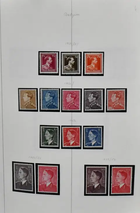 Belgie, 1948-1982, rozsáhlá postfrisch sbírka v silném vlastnoručně vyrobeném albu, na začátku malé mezery, od 1952 prakticky kompletní (kromě čtyř bloků), s...