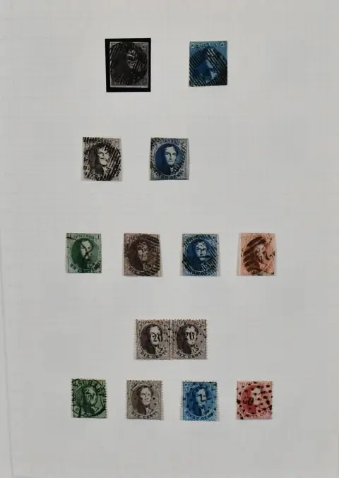 België, 1849-1979, omvangrijke verzameling in dikke band met materiaal in alle staten (meest gestempeld), vanaf klassiek met nr. 1/2, 3/4, 10/13, cijfers en…