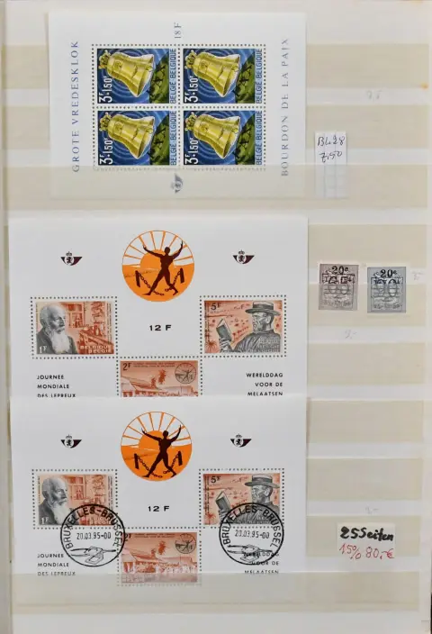 België, 1963-2009, rijke postfrisse blokverzameling met alleen al circa €270 nominale waarde