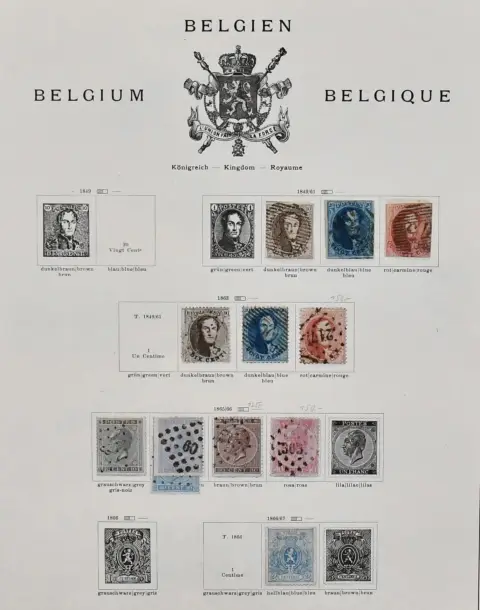 België, 1858-1915, ongebruikte en gestempelde verzameling op oude Schaubek-vellen, waaronder o.a. nr. 7-9, 11-13, 21 ongestempeld, 36-37, 42-47, 106 ongebruikt, enz.