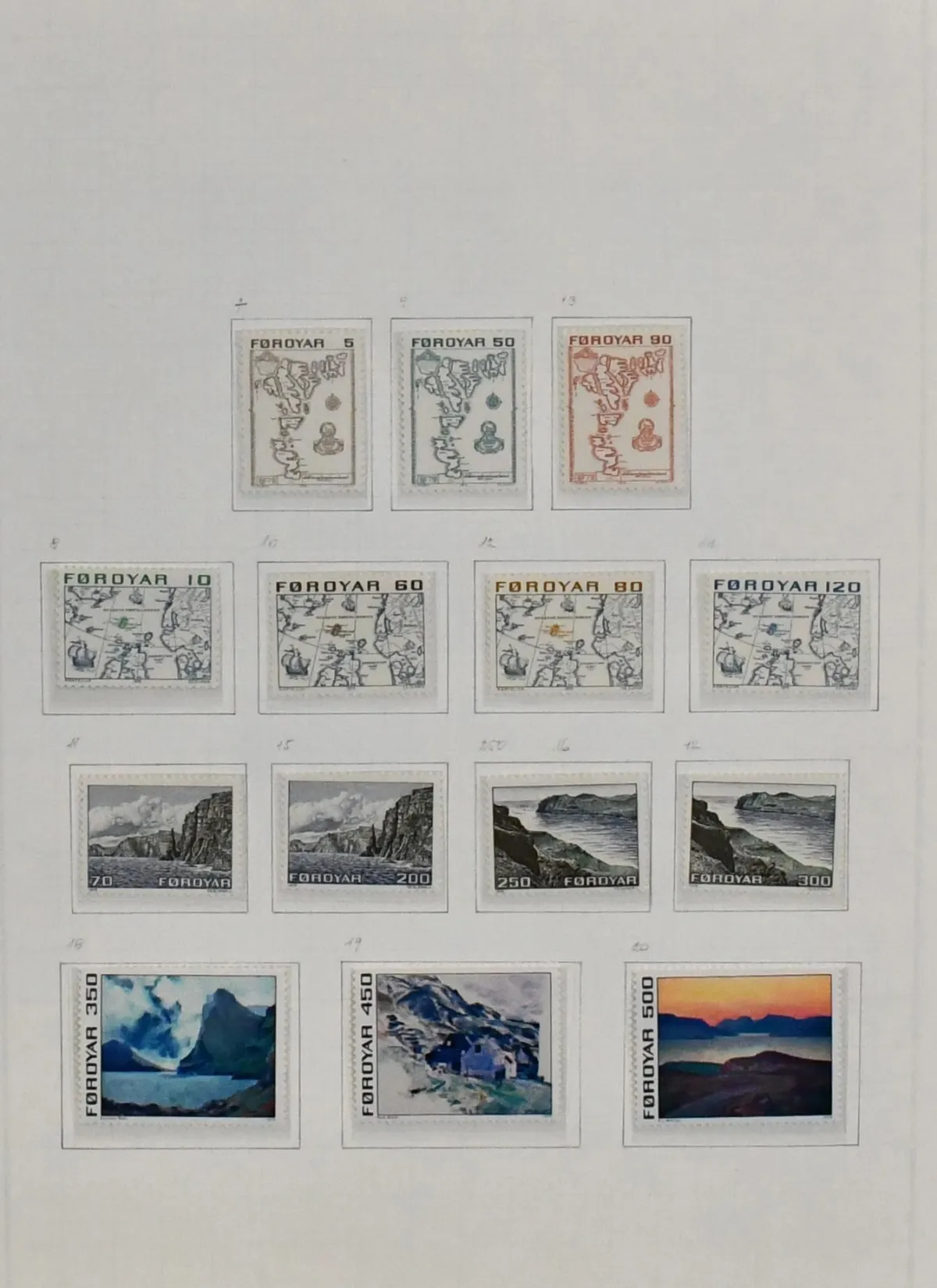Faroe Islands, 1975-1985, complete mint collection
