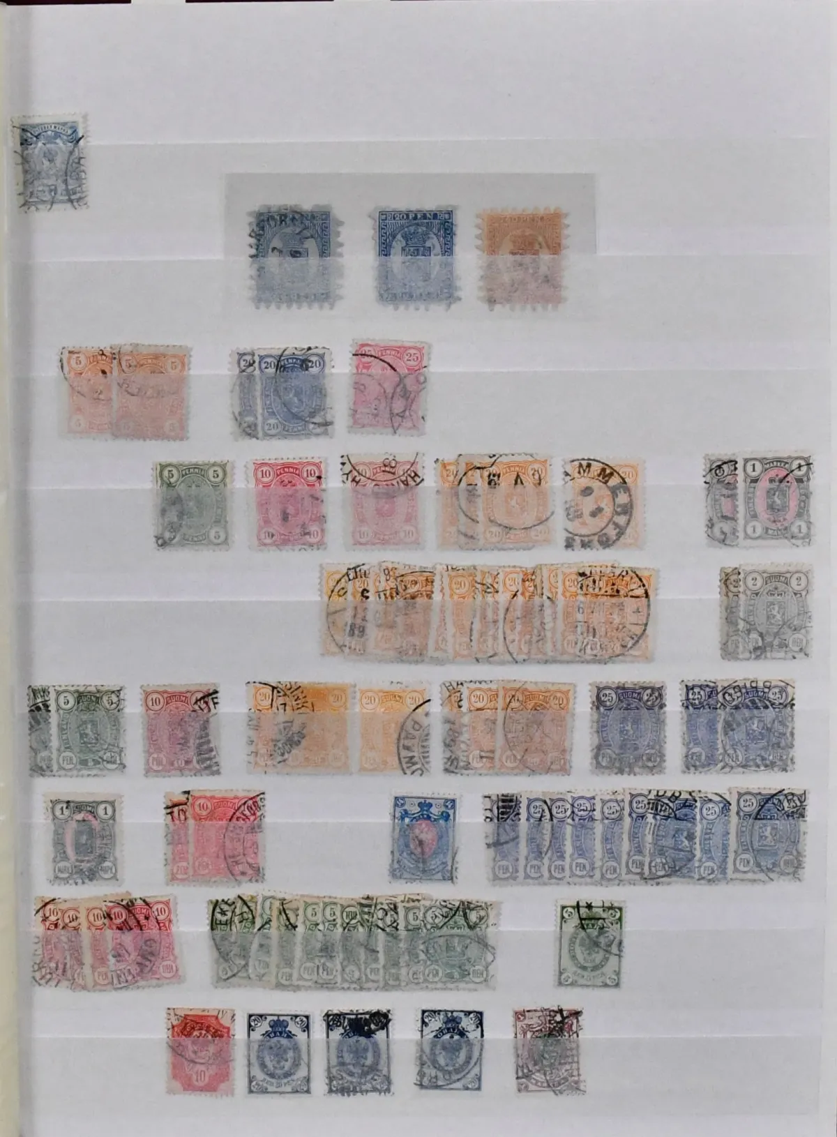 Finland, E-book with about 2000 used values from classics, including no. 8 in two copies, as well as no. 9