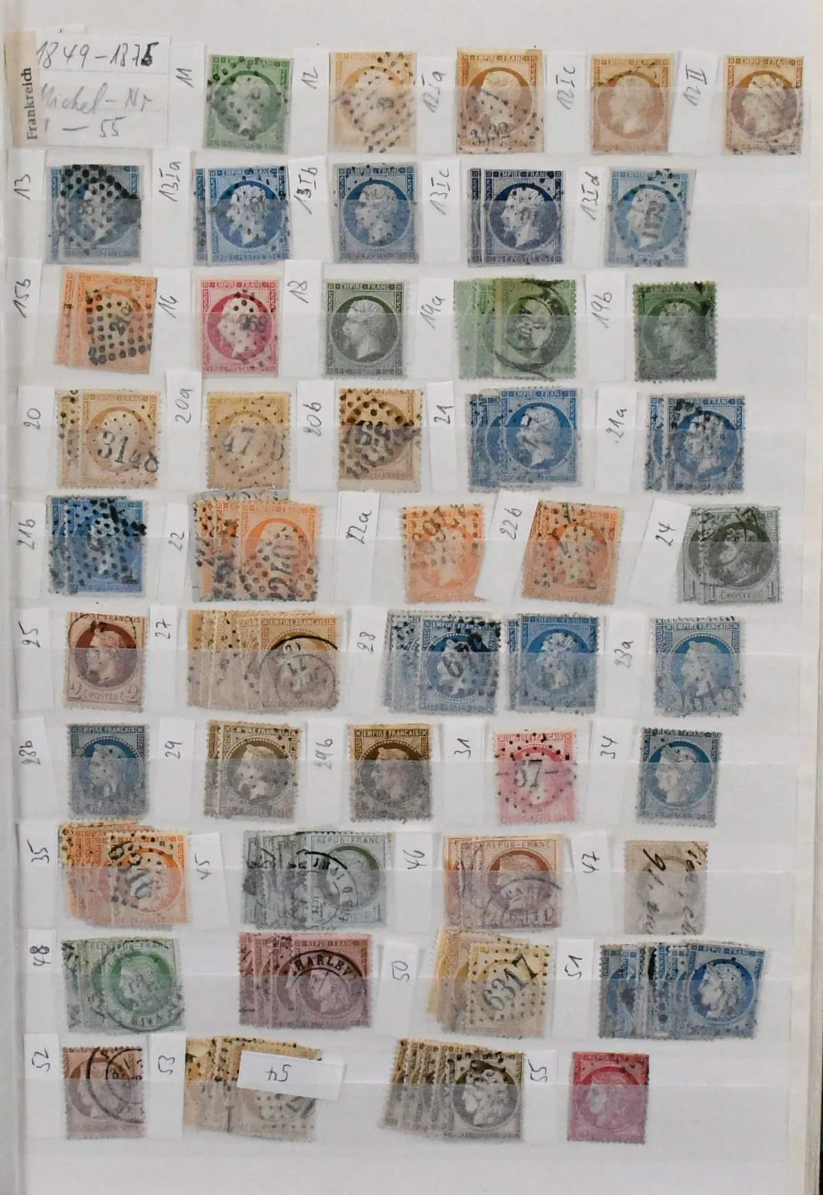 Frankreich, 1849/1990, sortenreiche Partie von 8500 gestempelten Werten ab Klassik, in zwei dicken E-Büchern. Dabei alleine über 100 Werte Ceres u. Napoleon…