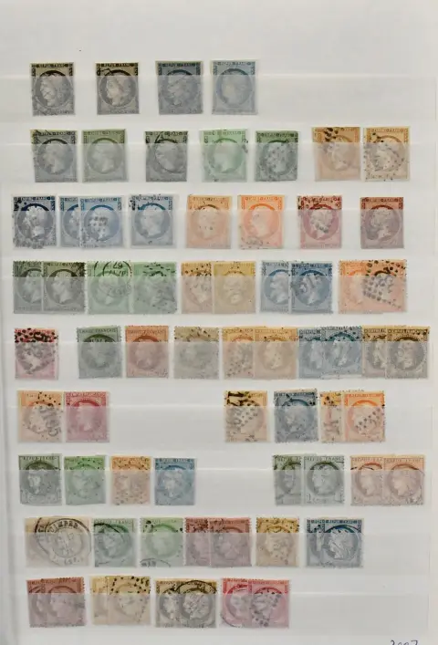 Francja, 1849/2000, kolekcja ok. 2600 głównie stemplowanych walorów, częściowo wielokrotnych, począwszy od ok. 70 walorów Ceres i Napoleon, w grubym albumie. W tym…