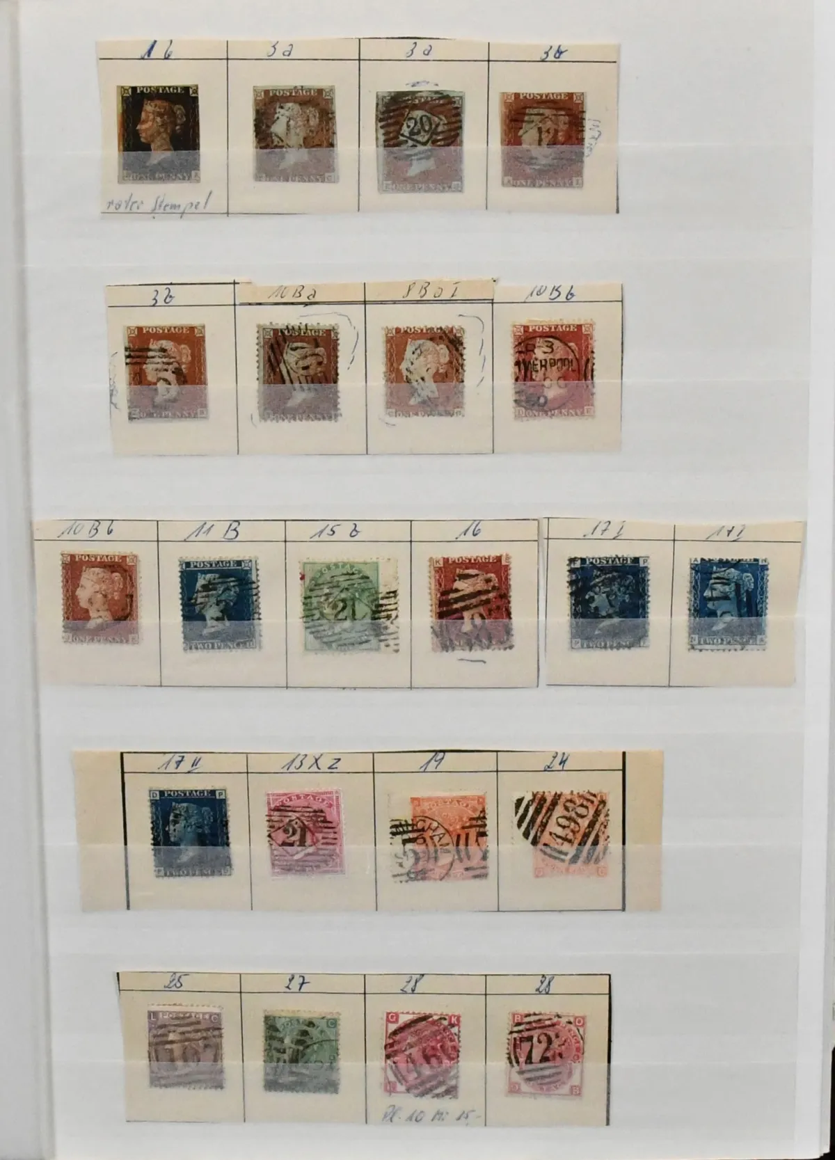 Great Britain, 1840/1925, used collection mostly of classic issues from no. 1, with no. 13, 15, 24/25, 27/30, good no. 77/78 in pairs, 79, 82, 86/97…