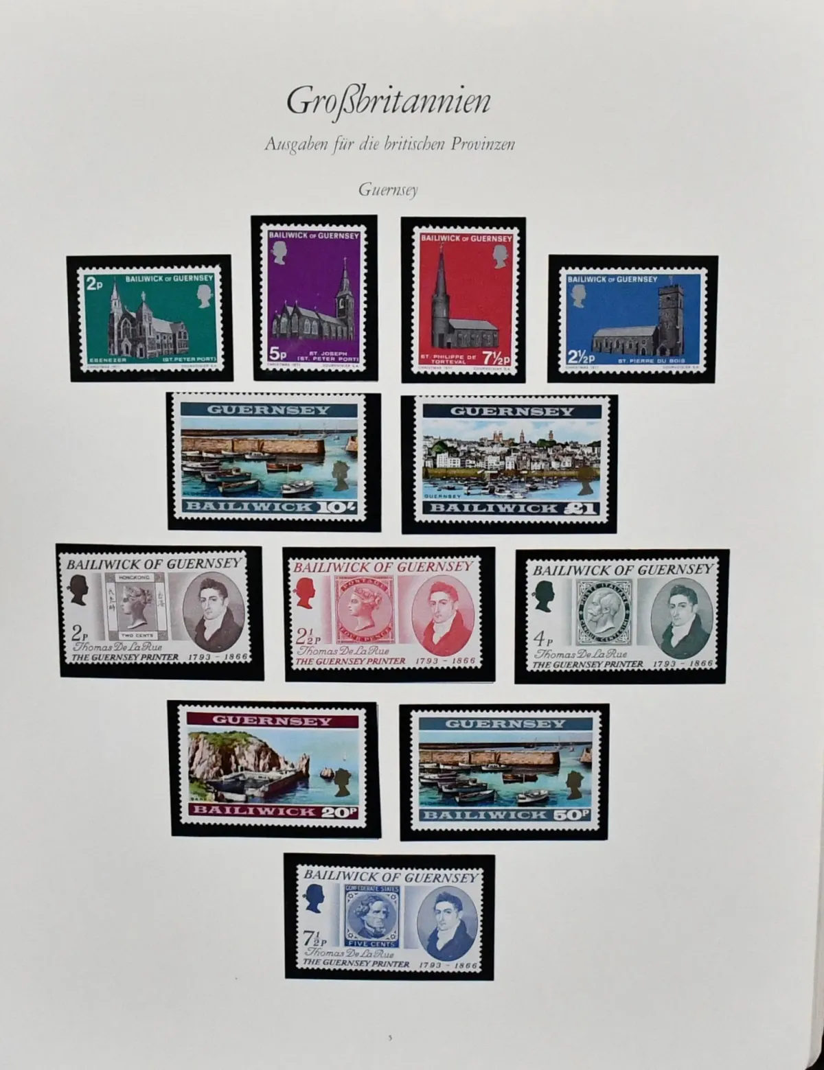 Guernsey, 1969-2005, collection probablement surcomplète neuf dans trois volumes, en plus avec carnets, blocs, feuilles et KLB etc. Mi. 1400,-