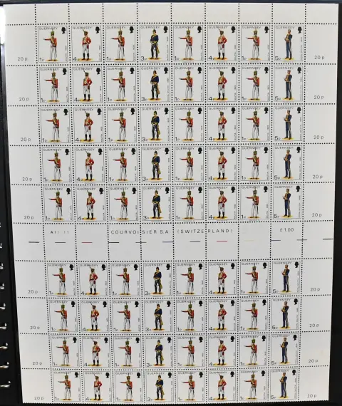 Channel Islands, 1974-2000, very clean mint and used collection of complete se-tenant sheets and miniature sheets, 94 pieces total, e.g. Isle of Man no. 325-27 MHB, 353-59 MHB etc., high catalogue value!