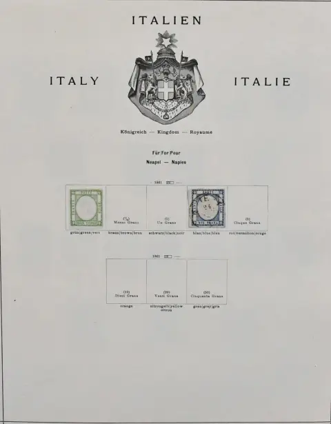 Italy, 1861-1928, high-quality, well-filled, unused and used collection in mostly good condition on old Schaubek pre-printed pages, largely complete, including among others nos. 9-10 used, 11-12 and 13 each unused, 14 used, 16-22, 29-36, 49, 57, 59, 61-66 each used, no. 54 unused sheet corner, 97-98, 100-103, B92II each used, 188-93, 194-200, 201-204, 270-71, 275-78 each unused, etc. Plus some Italian post abroad and three better covers.
