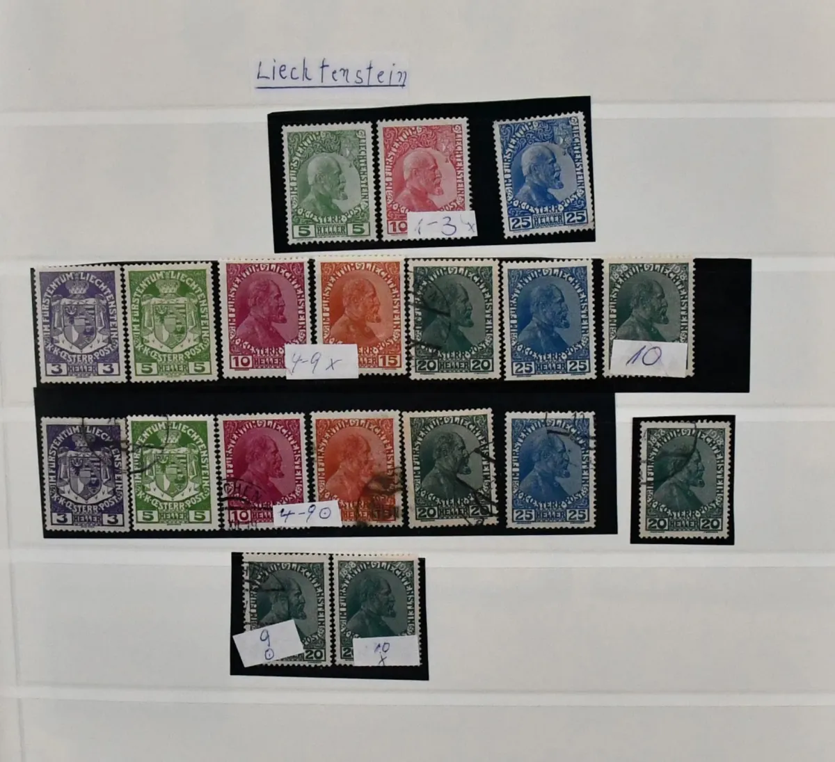 Liechtenstein, 1912/1995, verzameling vanaf goede nr. 1/3 ongebruikt (Mi. 250,-), met o.a. nr. 75/77, 90/93, goede nr. 119/21 ongebruikt (Mi. 300,-), Bl. 2 afgestempeld enz., van 1961-1995 compleet afgestempeld, in twee Lindner voorbedrukte albums. Mi. 3200,-