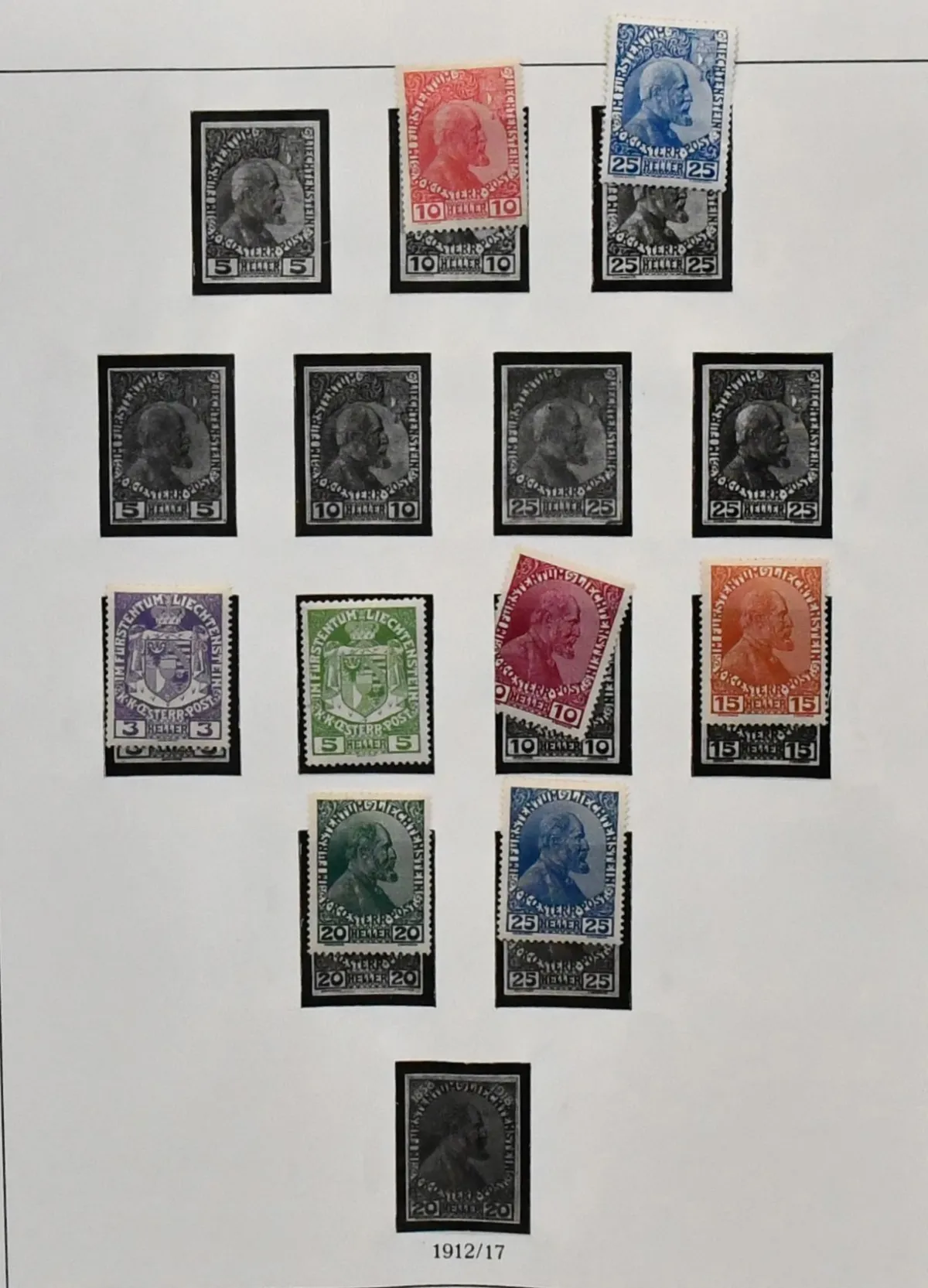 Liechtenstein, 1912/1987, mint collection, initially partly unused, from no. 2/3, in two Lindner pre-printed albums with slipcase
