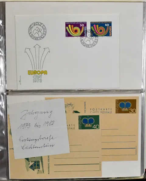 Liechtenstein, 1973/2001, complete collection of decorative FDCs in three albums. Mi. 1400,-
