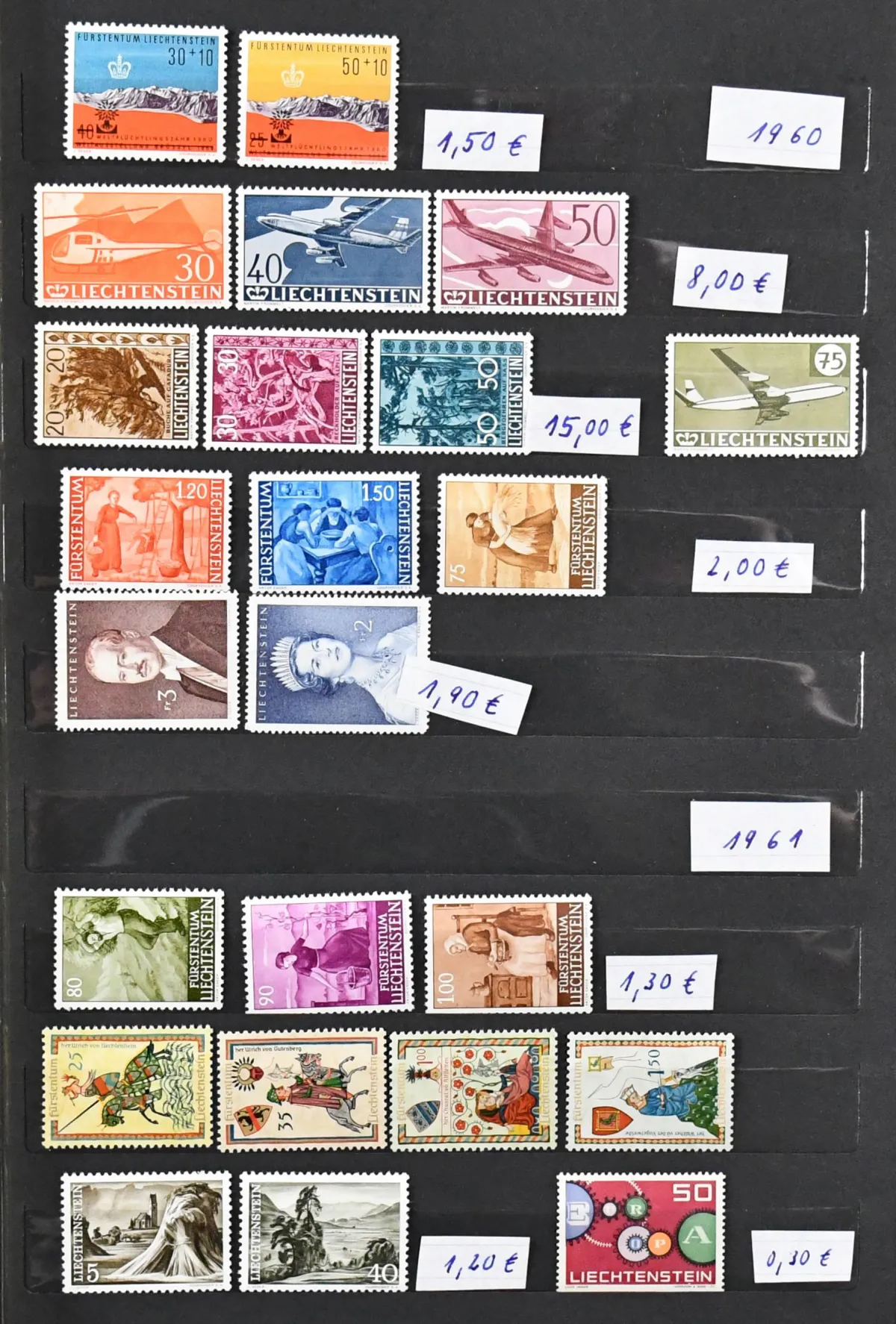 Liechtenstein, 1961/1993, coll. complète neuf en album, Mi. 1000,-