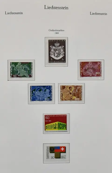 Liechtenstein, 1969/1995, complete mint collection in two pre-printed albums. Mi. approx. 1000,-
