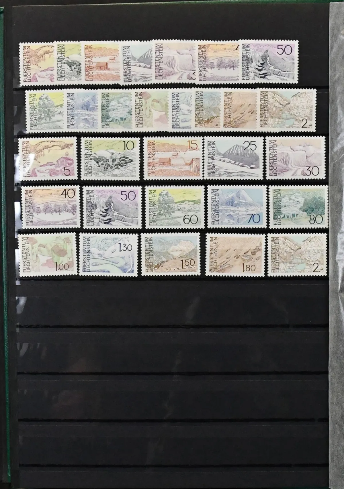Liechtenstein, mint collection, from 1975-1991 double complete. Mi. 1200,-