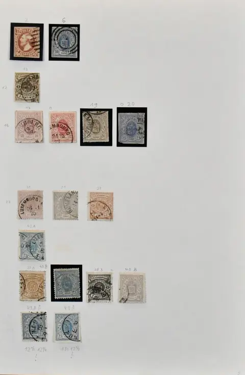 Люксембург, 1852-1964, преимущественно гашёная коллекция на самостоятельно изготовленных альбомных листах, среди них в т.ч. № 2, 6, 13, 19, 32, 55, 106, 143(2), 151, 208-12, 296-301, 478-83,…