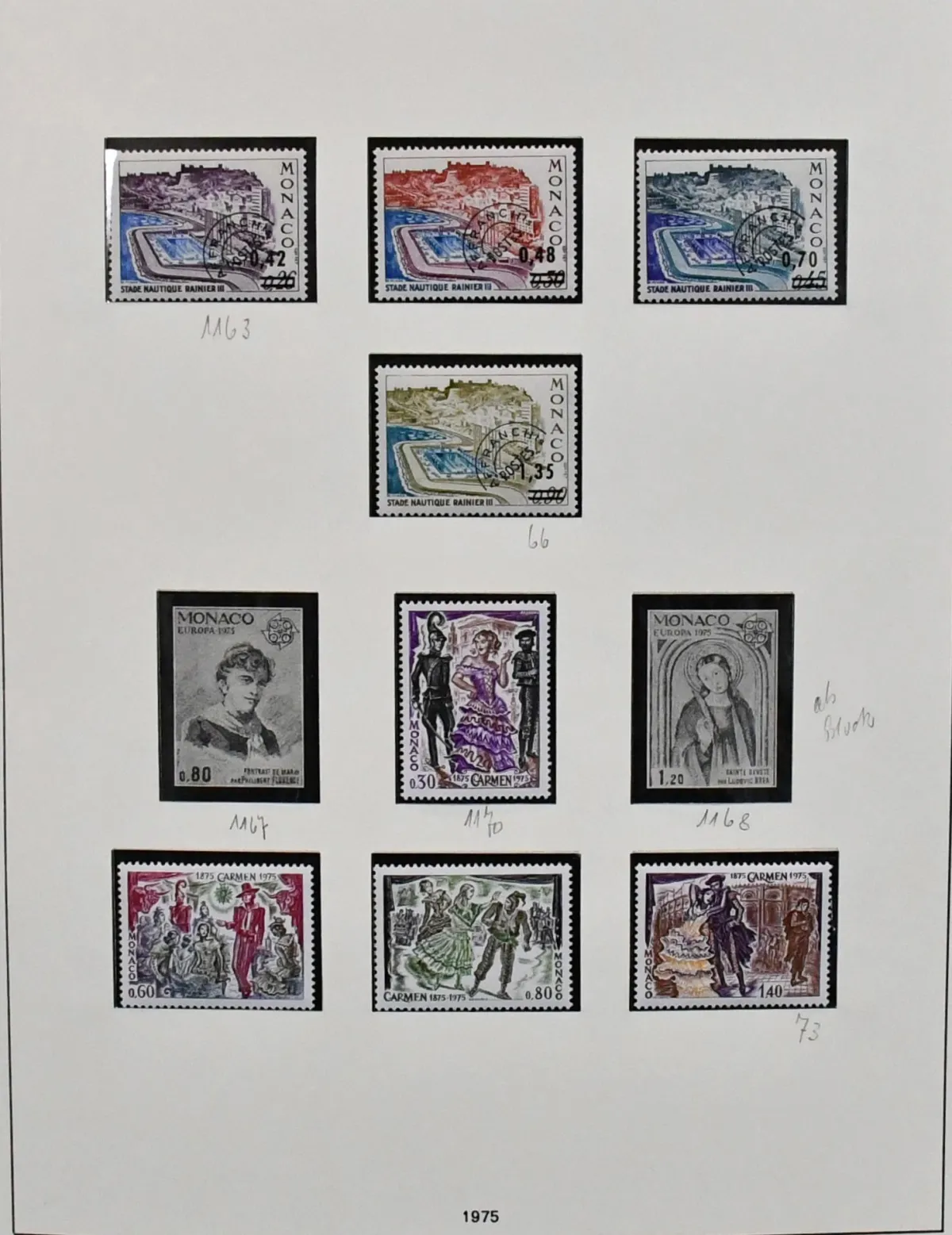 Monaco, 1975-2000, almost complete mint collection by main numbers, additionally with MH, special printings such as Olympia 1980, Epreuve de Luxe printings etc. Mi. 3700,-