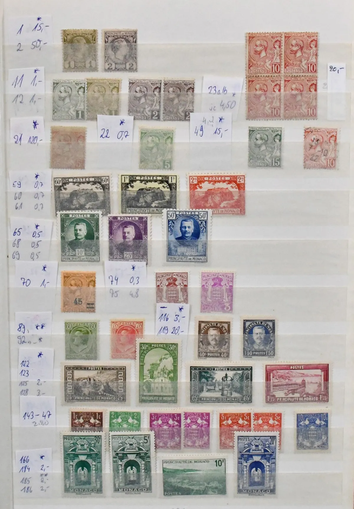 Monaco, from Mi. no. 1 to 2461, rich mint collection (used portion minimal) with postage due etc., clean subscription material, Mi. 3100,-