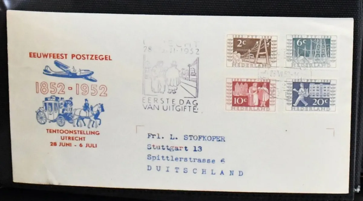 Nizozemsko, 1952/1987, sbírka ozdobných FDC od 50. let, včetně lepších, mj. č. 597/600, 643/45, 649/60, 662/76, 683/89 atd., ve dvou albech. Mi.…