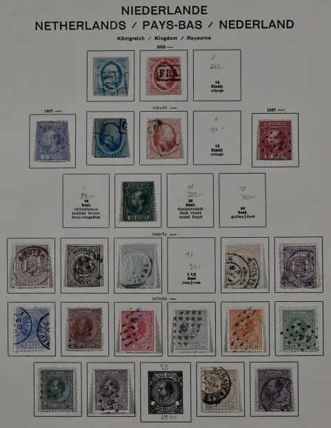 Niederlande, 1852/1972, gest. Slg. ab Klassik, dabei bessere wie u.a. Nr. 14, 18, 19/27, viele kpl. Sätze, u.a. Kindersätze ab 1924, Nr. 205/12 usw., im…