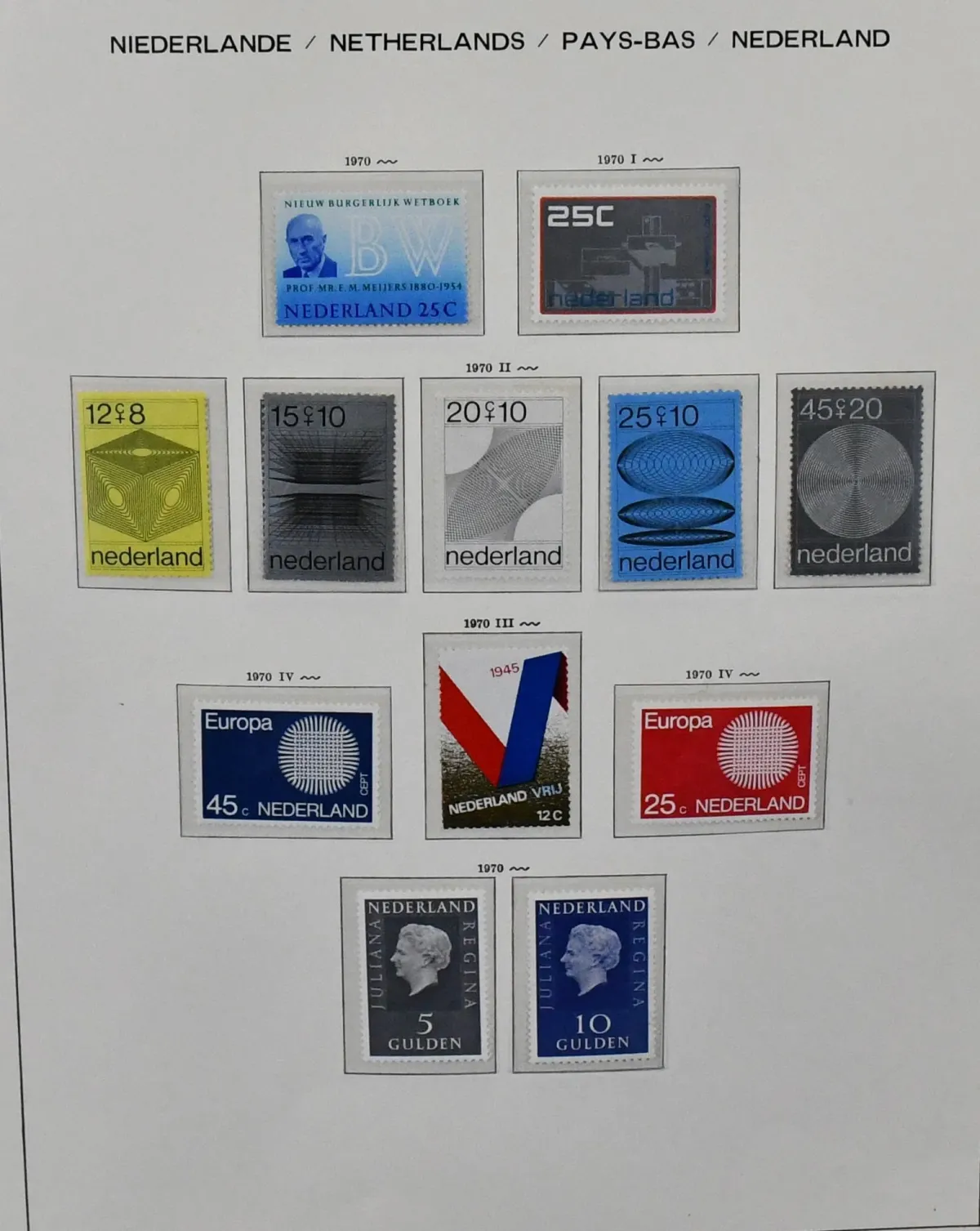 Pays-Bas, 1970/1991, coll. compl. neufs, en plus avec 30 carnets différents, dans album préimprimé Schaubek