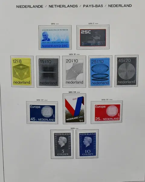 Niederlande, 1970/1991, postfr. kpl. Slg., zusätzlich mit 30 versch. Markenheftchen, im Schaubek-Vordruckalbum