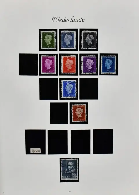 Niederlande, 1945/1975, gest. Slg. mit vielen kpl. Sätzen, u.a. von 1960-1975 quasi kpl., im Borek-Vordruckalbum