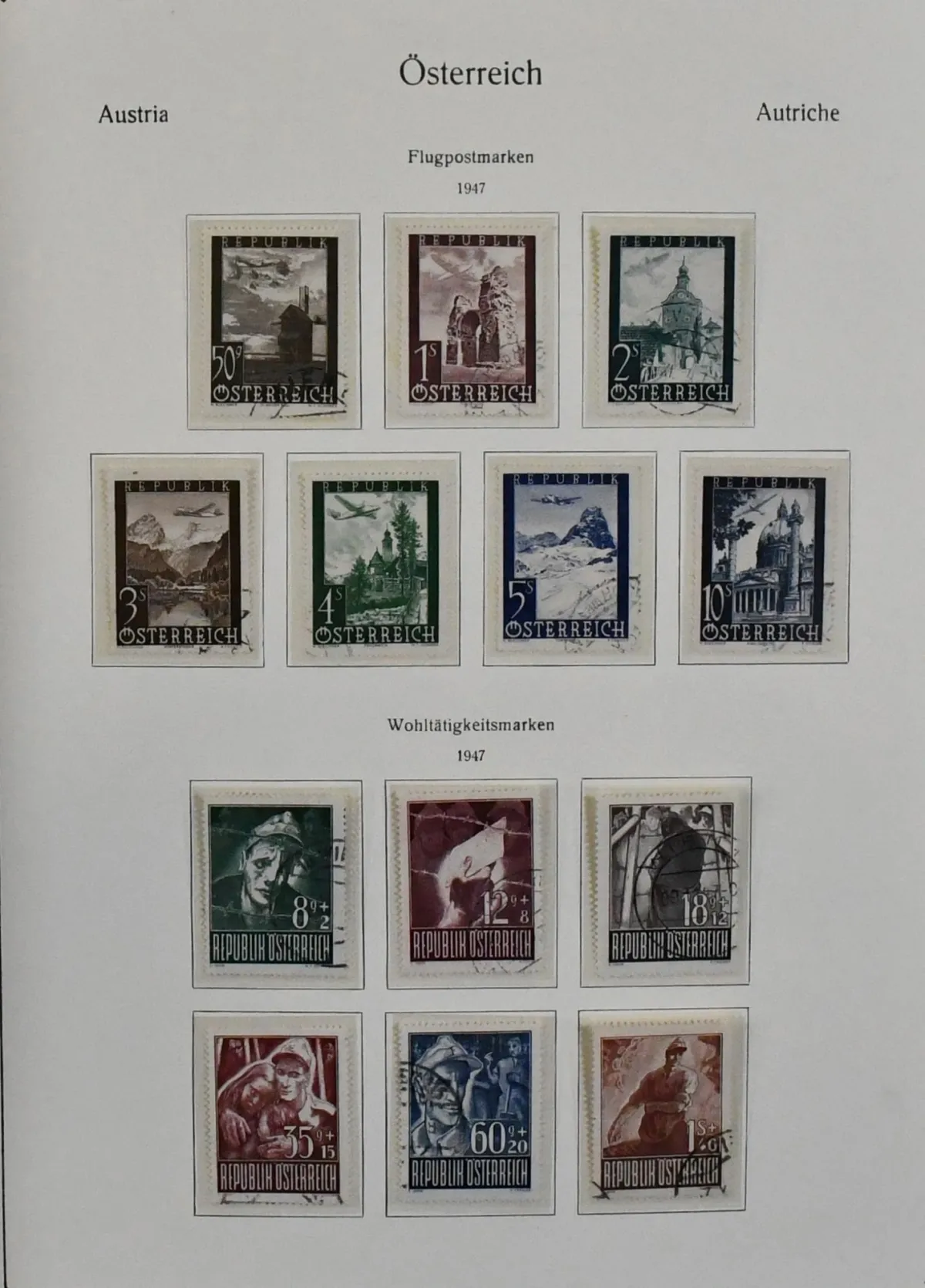 Austria, 1945/1996, used collection, complete from no. 721/37, with all better issues such as no. 878/92, 929/32, 937/40, 952/54, 960/63, 984/87 (986/87 in duplicate, Mi. 480,-) etc., in two pre-printed albums