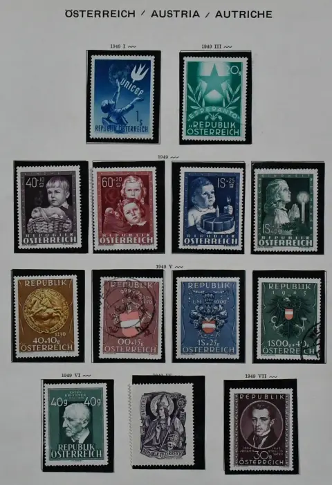 Österreich, 1945/1975, Slg. ab Nr. 721/37, ohne Nr. 985, nahezu kpl., inkl. Nr. 878/92 gest., 929/32 postfr., 937/40, 952/54 postfr. (Mi. 150,-), 960/63…
