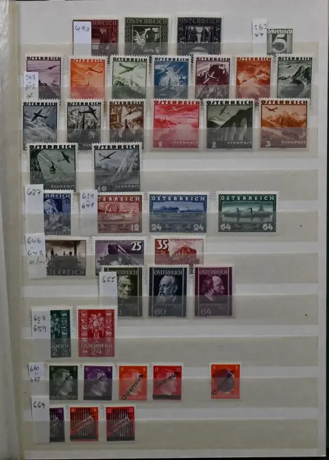 Österreich, 1945-1992 (wenig davor wie Nr. 598/612 ungebr.), postfrische Slg. mit vielen Werten ab einigen Aufdrucken, Sondermarken der 50er Jahre, Freimarken…