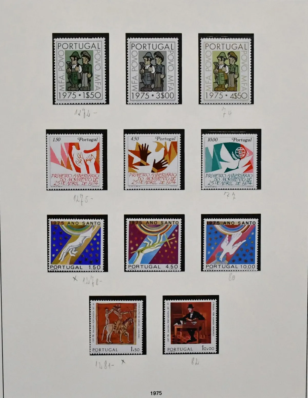 Portugal, 1975-2000, complete tot overcomplete postfr. coll. in drie SAFE-banden, extra met veel MH, blokken/KLB dubbel, ATM enz. Mi. 3900,-