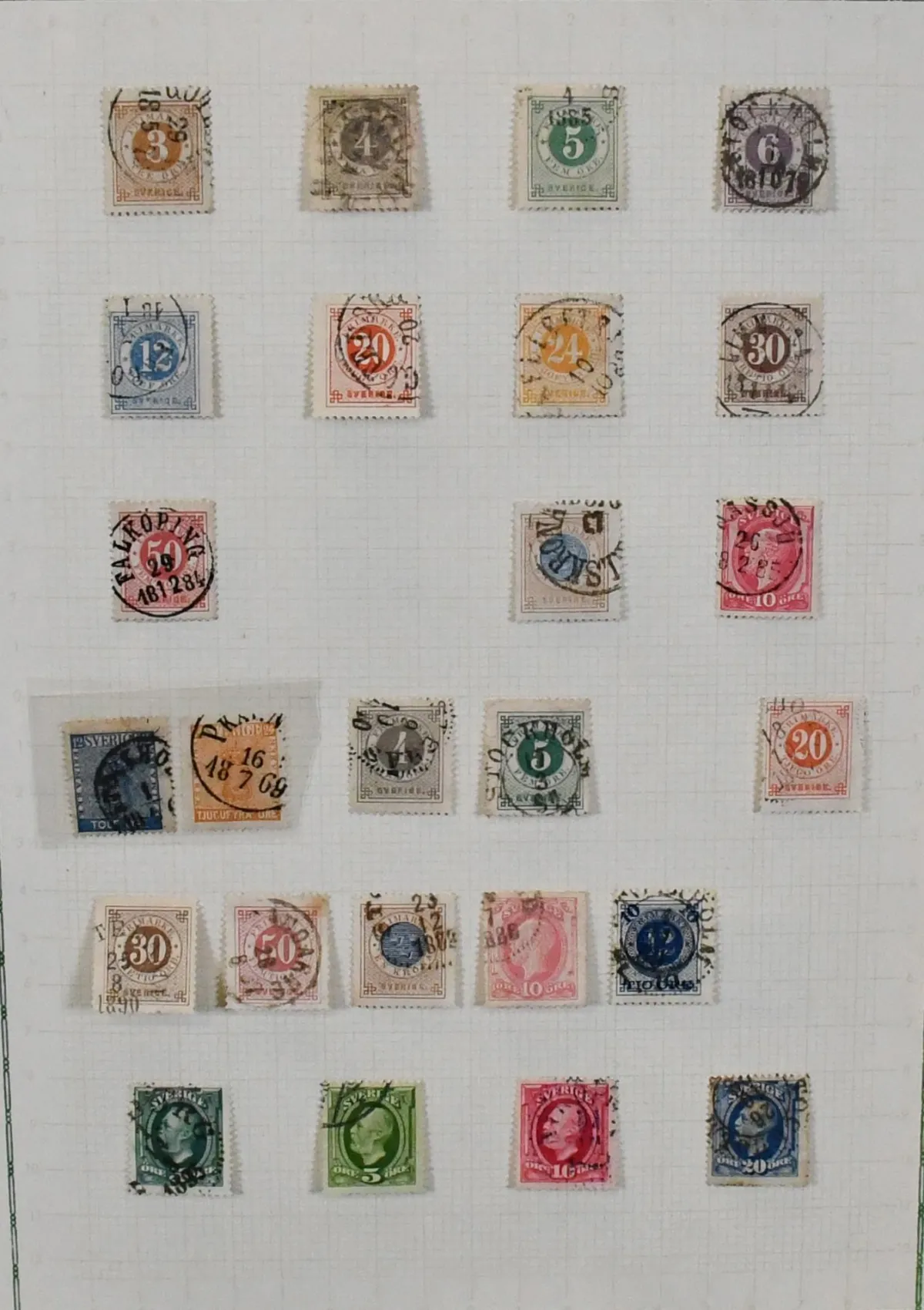 Sweden, 1858-1976, self-made binder with extensive, mostly used collection from classics, including no. 9/10, 17/26, Oscar with supplementary values, overprints,…